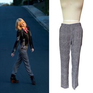 Kelly Wearstler Black and White Pre-Fall 2012 Printed Tapered Trousers SZ M